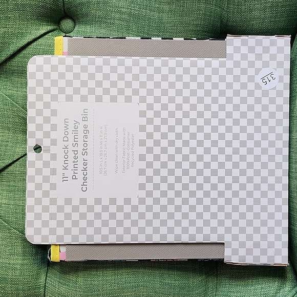 Smiley Checker Storage Bin - Picture 3 of 3